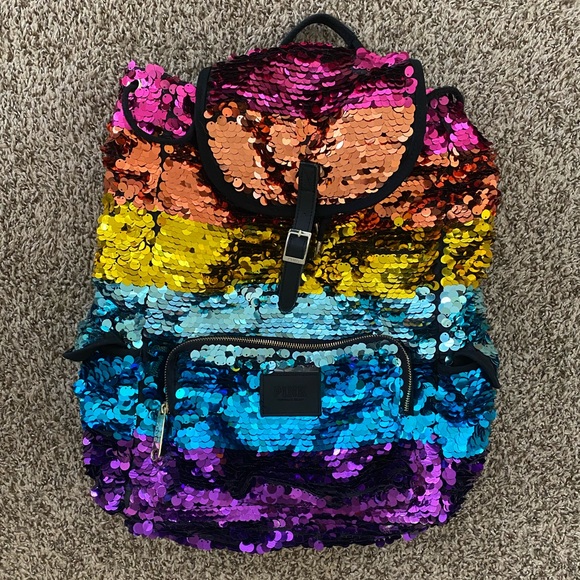 PINK Victoria's Secret Handbags - VS PINK 2012 fashion show rainbow sequin backpack